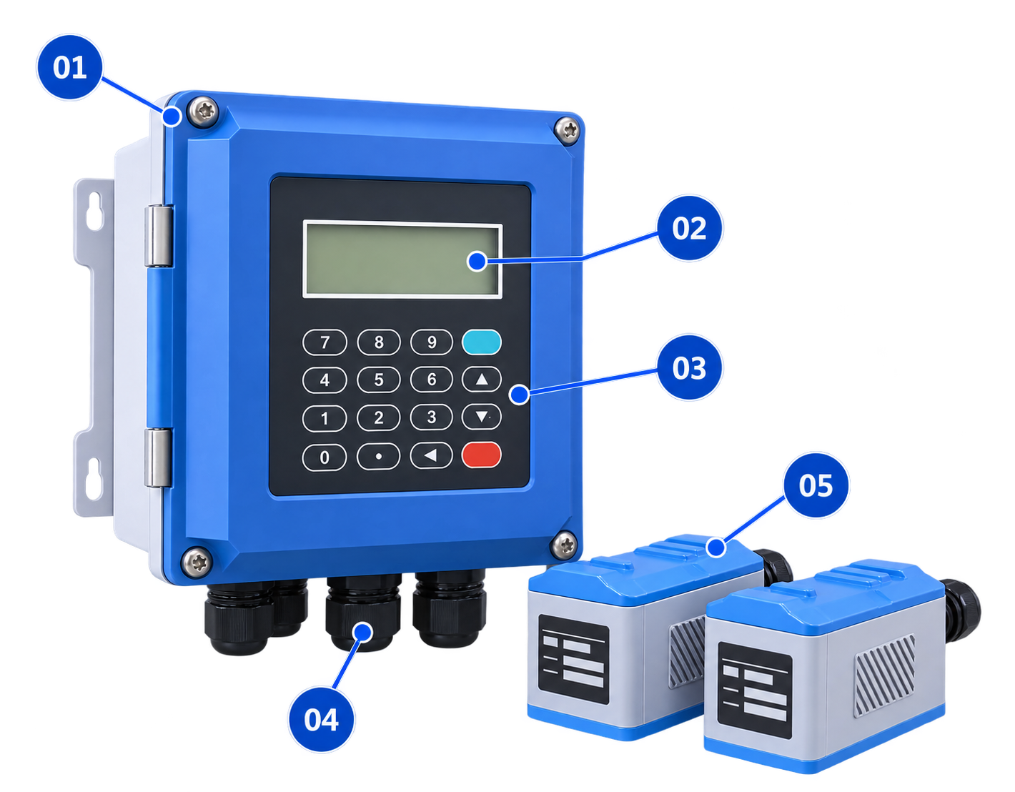 آناتومی فلومتر التراسونیک ثابت TUF-2000B