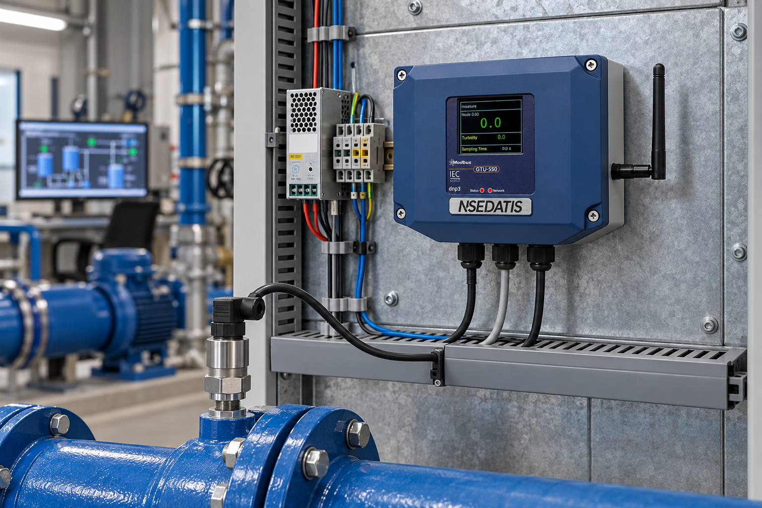 سامانه برقی GTU550 برای پایش فشار خط لوله و ارسال اطلاعات به SCADA